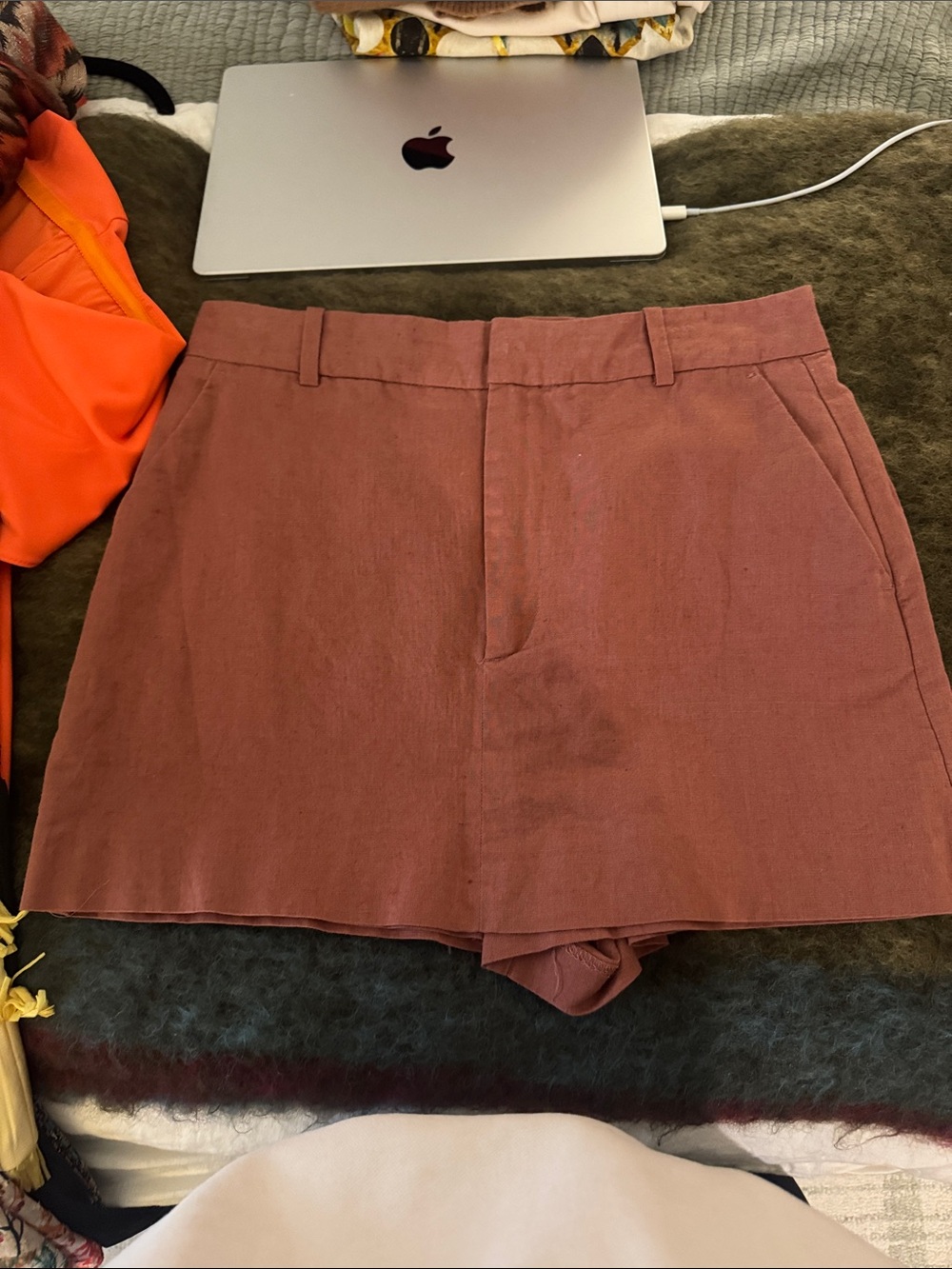 Zara Rust Pink Tailored Skort